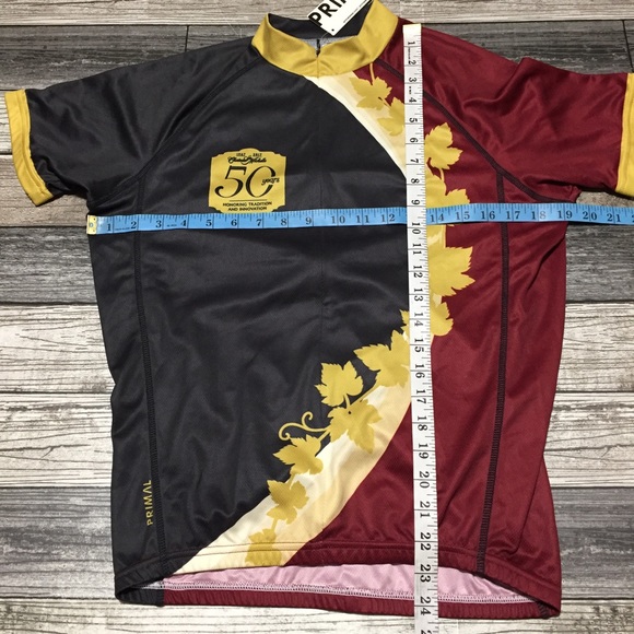 Primal Cycling Jersey Men’s Small Sports Cut Raglan Jersey Chateau St Michelle - Picture 2 of 11